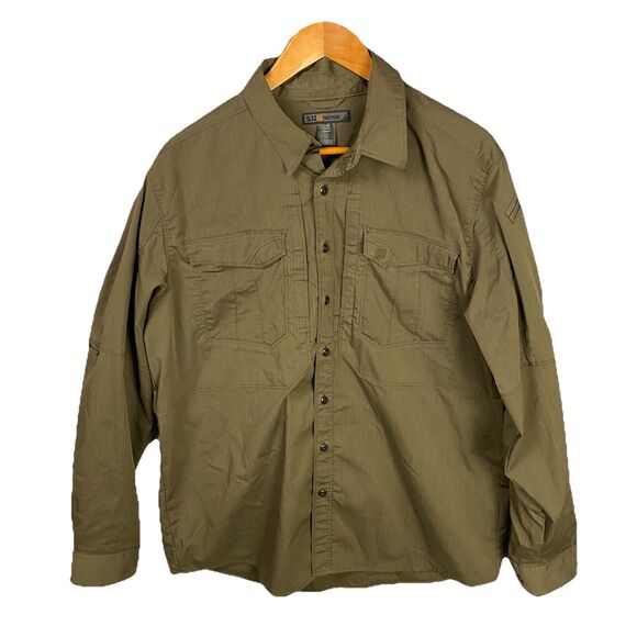5.11 Tactical Other - 5.11 Tactical TacLite Professional Long Sleeve Shirt Size Large Green Work